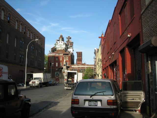 The warehouse (left) in Brooklyn where we stayed
