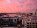 Red sky over Sydney, looking north from my roof