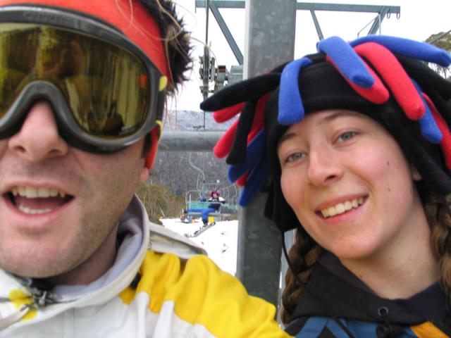 Anita and me on a chair lift