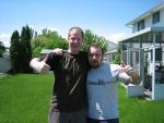 Jim and my in the backyard at Winnipeg
