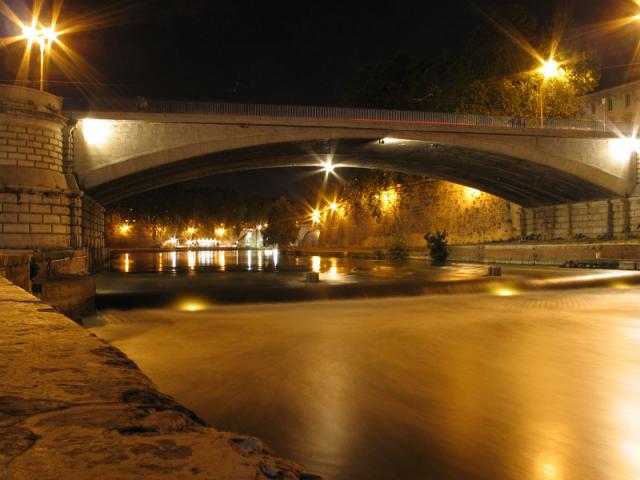 Under a bridge in Rome