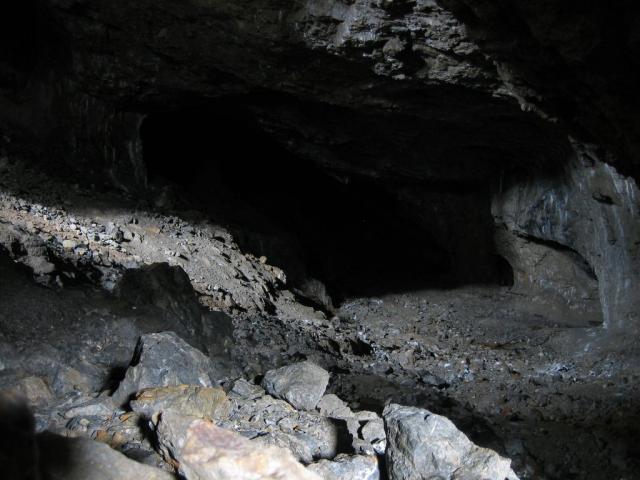 Rear view of mid-level cavern