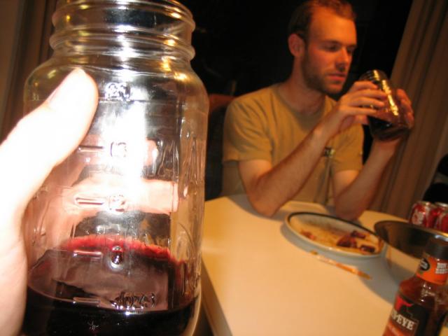 The blood of christ, in a jar