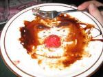 A face was made from left over dessert